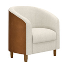 Poltrona Decorativa 71cm Dolar Courino Caramelo | Boucle Suav